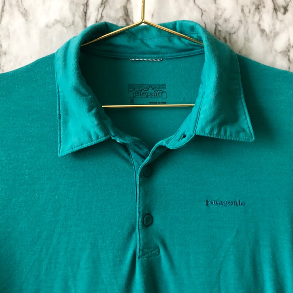 Teal Blue Casual Cotton Polo